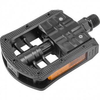 Педали FP-875, ось 9/16"складные, со светоотражателями, пластиковые чёрные Педали FP-875, ось 9/16"складные, со светоотражателями, пластиковые чёрные