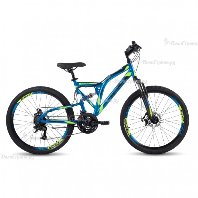 Велосипед STELS Mustang 24" MD V010 синий/черный (LU095563), рама 16", 2023 JU000406532023JU0002431